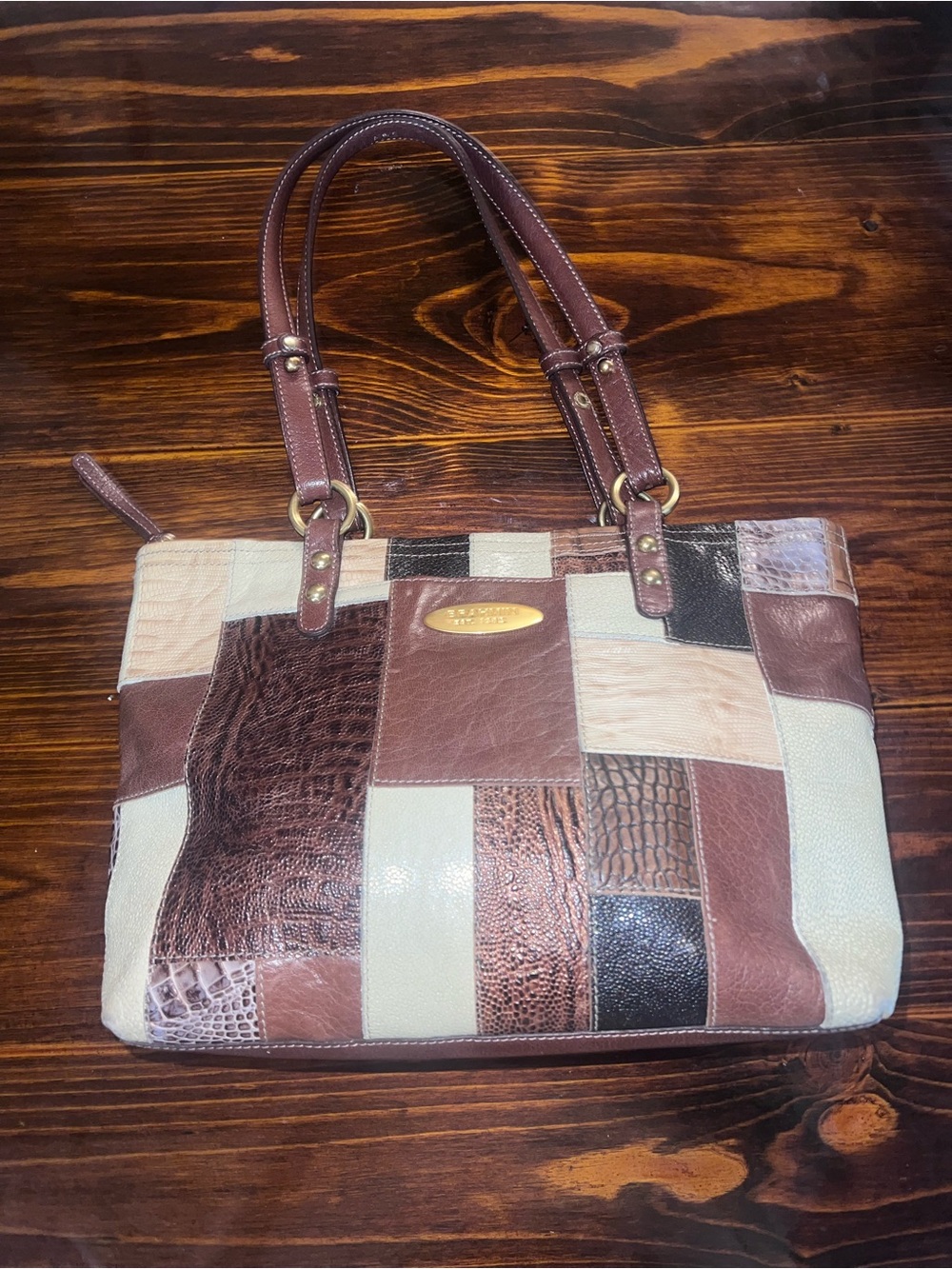 Brahmin Vintage Patchwork Leather Tote Bag